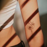 Geometric Flowers 3 Temporary Tattoo