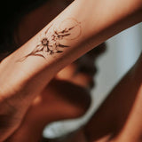 Geometric Flowers 3 Temporary Tattoo