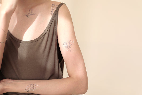 Animal Lines Temporary Tattoo