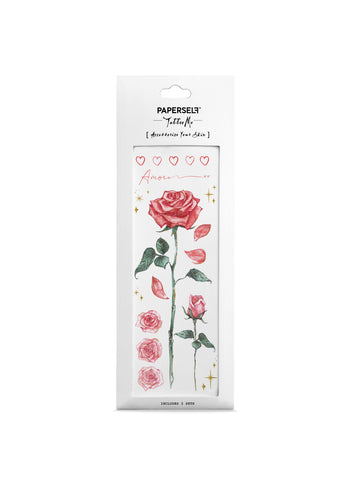 English Rose Temporary Tattoo