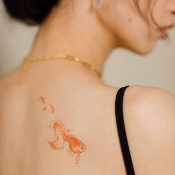 Goldfish 2 Temporary Tattoo