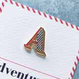 letter a enamel pin brooch