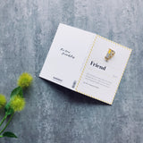 alphabet letter f enamel pin badge and card