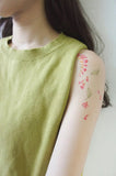 Orange Flowers Temporary Tattoo
