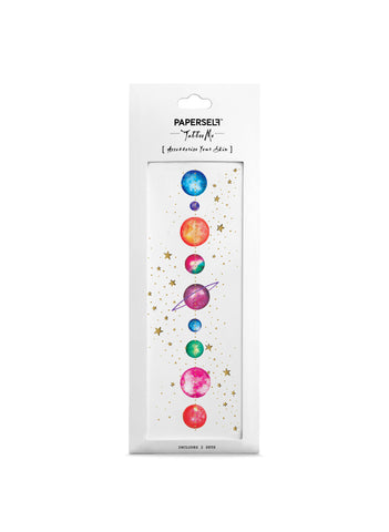 planet temporary tattoo by paperself