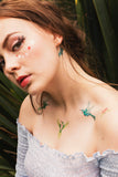hummingbird temporary tattoo by paperself