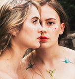 hummingbird temporary tattoo by paperself