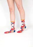 Parrot Sheer Socks – Yellow Cuff