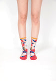 Parrot Sheer Socks – Yellow Cuff