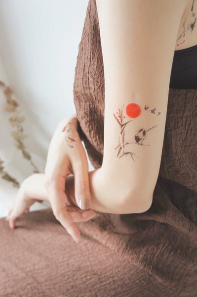 Crane Temporary Tattoo