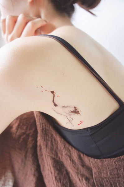 Crane Temporary Tattoo