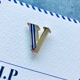 enamel alphabet letter pin badge