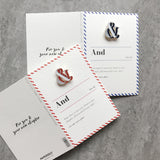 &/And Pin Badge and Card (blue)