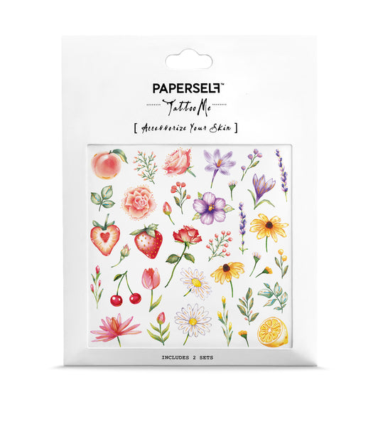 Flowers & Fruits Temporary Tattoo