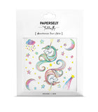 unicorn rainbow metallic temporary tattoo