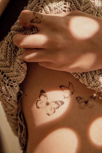 Black Butterflies Temporary Tattoo