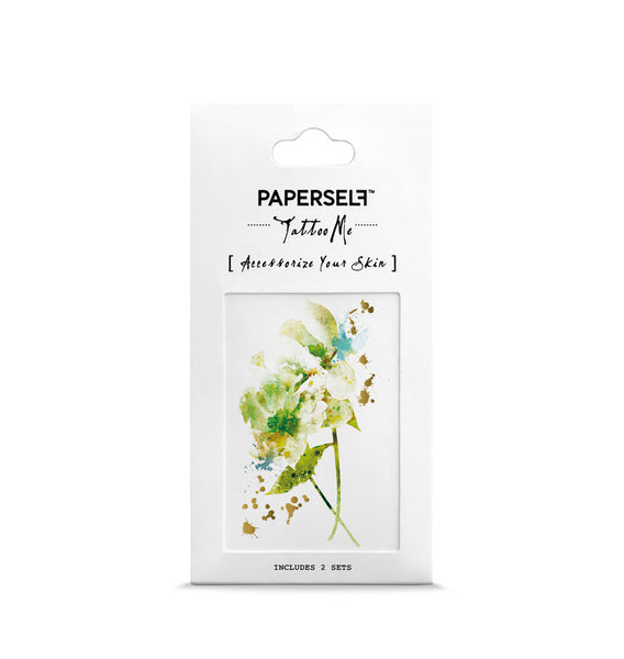 Green Blossom Temporary tattoo PAPERSELF