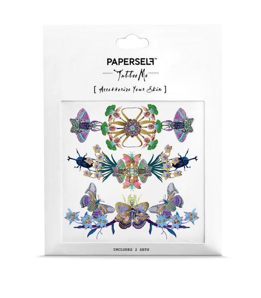 Chain of Floral Insecta Tattoo PAPERSELF