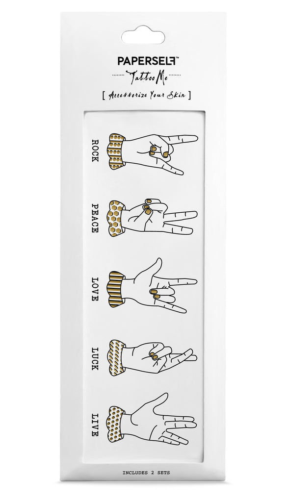 Sign Language Live Long and Prosper Temporary Tattoo | PAPERSELF