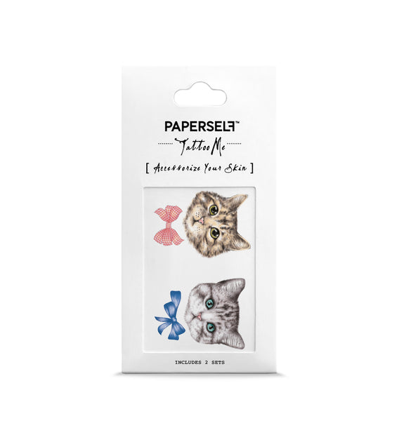 Kittens With Bows Temporary Tattoo