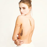 gold and silver metallic Lizzards Temporary tattoo PAPERSELF