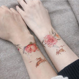 Roses and Rabbits Temporary Tattoo