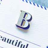 alphabet letter B enamel pin brooch