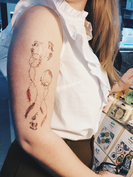 dream catcher temporary tattoo for adults
