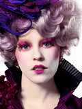 Effie Trinket Hunger Games makeup look paper lashes by paperself