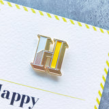 luxury alphabet letter pin from UK
