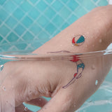 Swimmer Metallic Temporary Tattoo