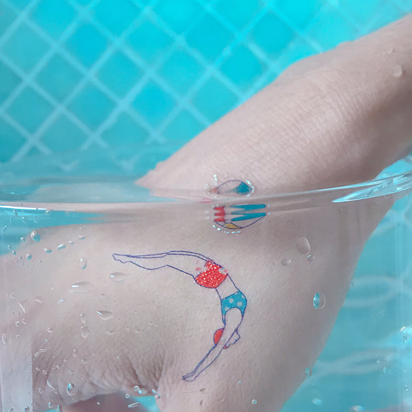 Swimmers Metallic Temporary Tattoo