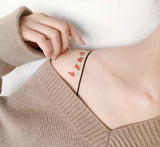 Little Flowers White Temporary Tattoo