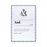 A card teaturing the symbol '&' meaning 'And', framed on a card-backed letter.