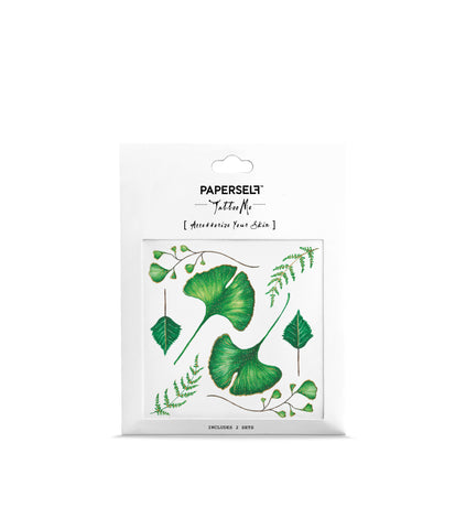 ginkgo leaf temporary tattoo by paperself