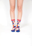 Parrot Sheer Socks – Red Cuff