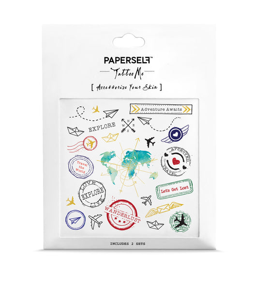 travel Temporary tattoos PAPERSELF