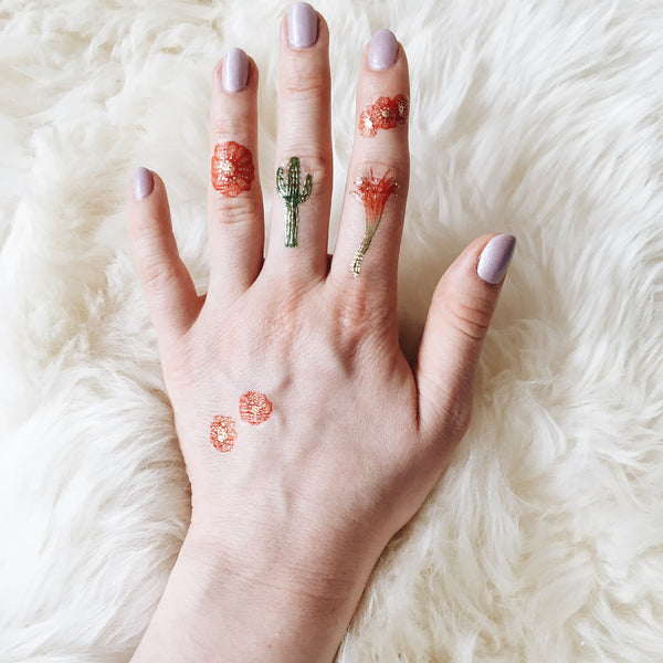 cactus coachella temporary tattoo by paperself