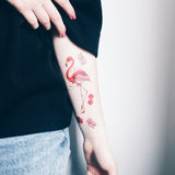 flamingo pink and metallic temporary tattoo paperself