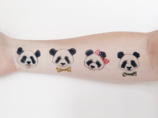Pandas Temporary Tattoo