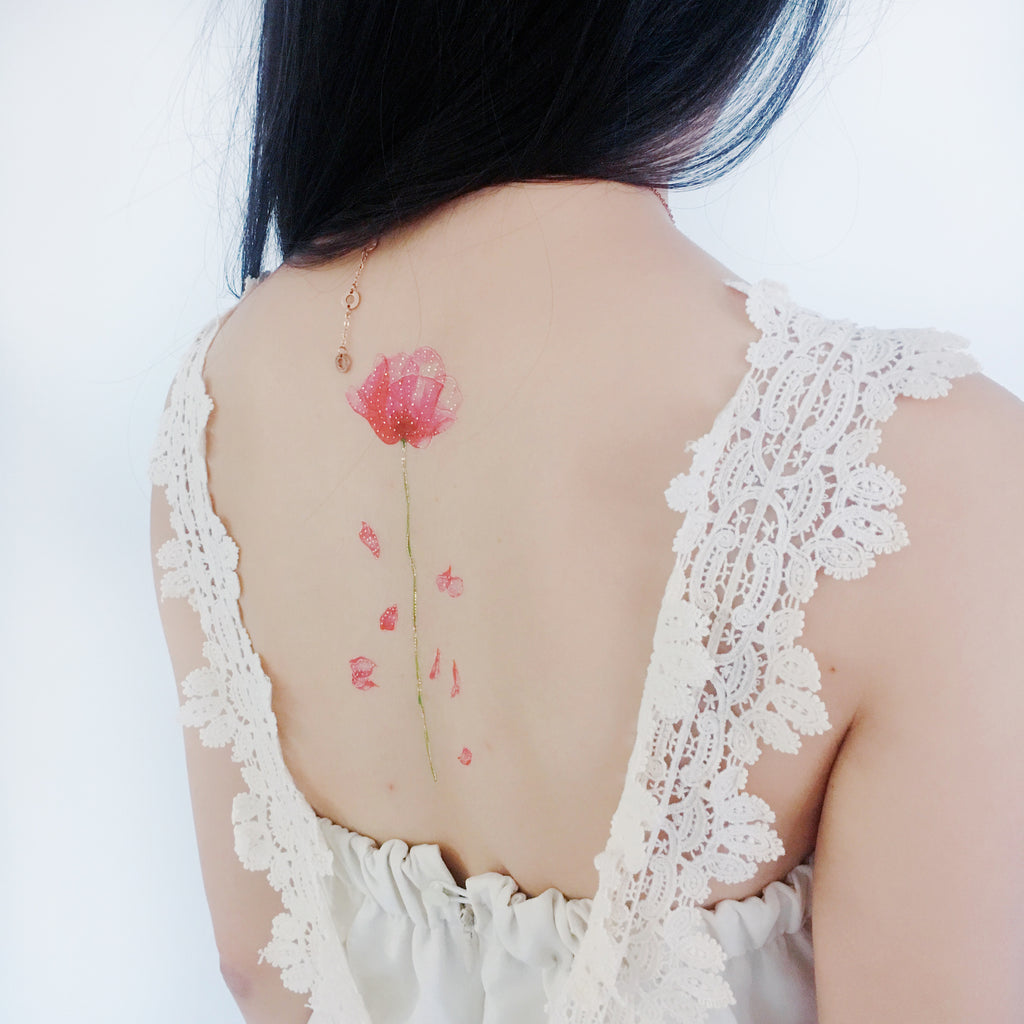 Tattoo of delicate poppy flower🏵️🌺 - YouTube